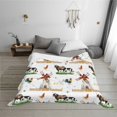 thumbnail image 6 of KLL Cute Farm Print Fleece Throw Blanket, Horizontal Fleece Bedding Cute Soft Blankets Comfy Fleece Flannel Plush Home Decor for Couch & Bed -60"x50", 6 of 9
