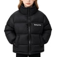 thumbnail image 3 of SKIYLEVZ Girls' Puffer Jacket Mock Neck Quilted Padded Coats Lightweight Breathable Warm Winter Outerwear 1-12 Years, 3 of 9