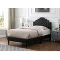 thumbnail image 6 of Twin Upholstered Platform Bed Frame with 47" Tall Adjustable Headboard - Black - Oliver & Smith - Elizabeth, 6 of 7