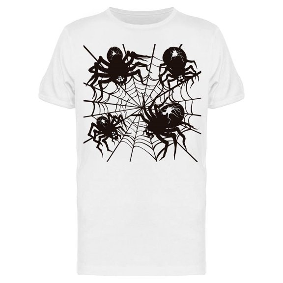 Spiders On A Cobweb T-Shirt Men -Image by Shutterstock, Male x-Large