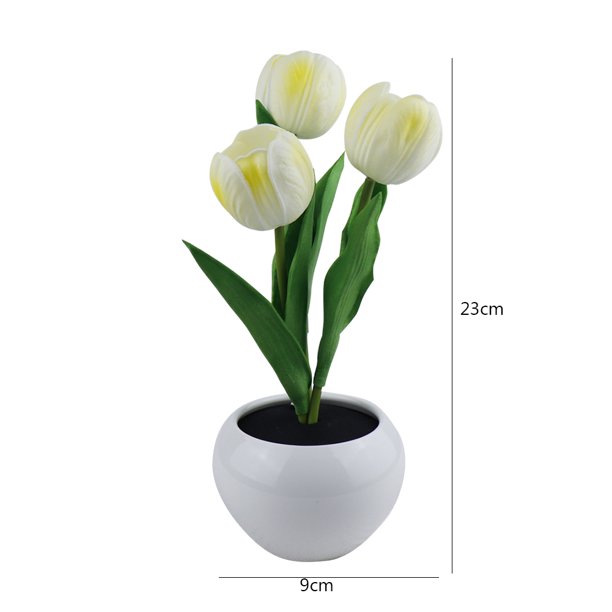 Lámpara de mesa de tulipán LED Luz de escritorio de cabecera segura para decoración de cafetería (D) Likrtyny Para estrenar