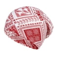 thumbnail image 2 of beishanbush Baseball Caps Men's and Women's Cashew Flower Head Hat and Bib Set Three-Purpose Hat Watermelon Red, 2 of 3