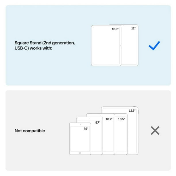 Square Stand ホワイト Square Stand for iPad Air POS with Lighting Connector