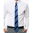 thumbnail image 3 of Barry.Wang Men's Ties Formal Stripe Necktie Set with Handkerchief Cufflink Silk Woven, 3 of 10