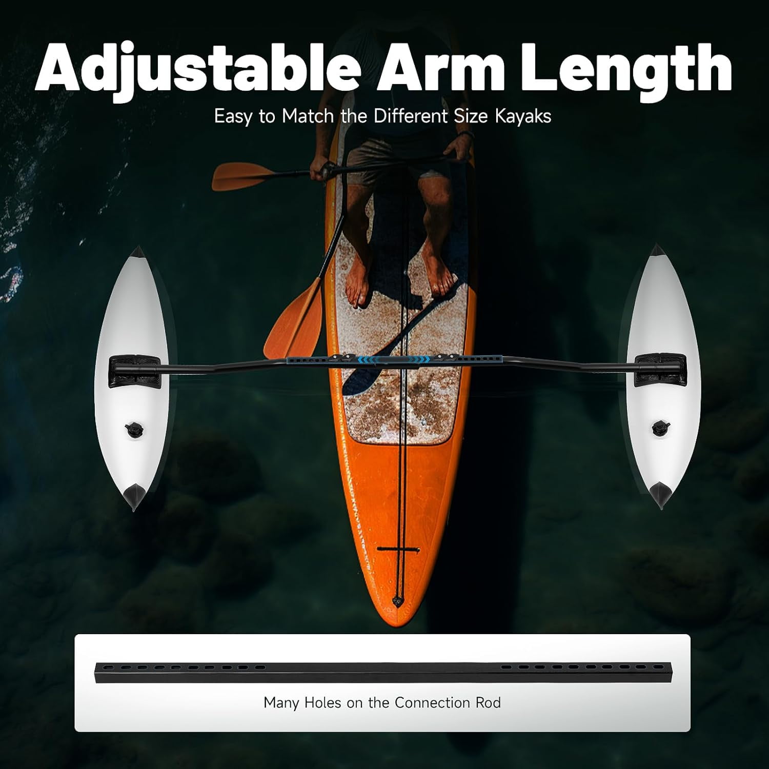 Kayak Stabilizer Inflatable Canoe Outrigger PVC Pontoon Fishing Float Tube Kit