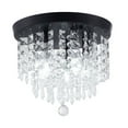 thumbnail image 3 of Aiwen 5 Lights Modern Chandelier Light Fixture Crystal Stylish Flush Mount Ceiling Lamp Black, 3 of 9