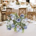 thumbnail image 6 of Littleplum Artificial Rose Flowers Bouquet,Fake 5 Rose Bouquet Faux Artificial Flower Arrangements Decoration Table Wedding Flower Centerpieces,for Door Garden Party Wall Decor,2 Pack,Blue, 6 of 9