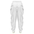 thumbnail image 3 of iiniim Men Prince Baggy Pants Satin Trousers Fairy Tale Halloween Theme Party White XXL, 3 of 6