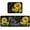 Black Sunflower Sunshine, variant on Lemon Kitchen Rugs Mat Farmhouse Style Lemon Rugs Anti Fatigue Kitchen Rug Set PVC Non Slip Waterproof Washable Rug (17"x47.2"+17"x23.6")