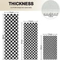 thumbnail image 4 of Black White Checkered Pattern Kitchen Rugs Sets Of 3,Kitchen Runner Rugs Non Skid Washable,Decorative Kitchen Floor Mats for Kitchen,Sink,Laundry,17"x30"+ 17"x47" + 17"x59", 4 of 6