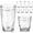 Clear, variant on BlinkLLX Set of 4 Plastic Drinking Glasses 16 Oz and 10 Oz Reusable Plastic Tumblers Acrylic Tall and Short Unbreakable Water Cups for Indoor Outdoor Home Picnic Party(Orange)