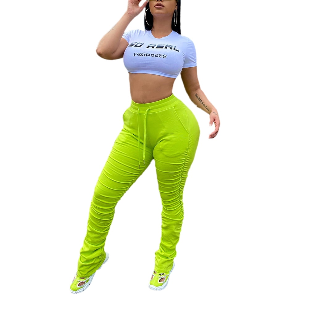 stacked jogging pants