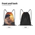 thumbnail image 4 of Bingfone Sunset Dancing Dolphin Drawstrings Backpacks Bags for Men Women Gym Drawstrings Bag-Medium, 4 of 8