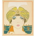 thumbnail image 3 of Georges Lepape 20x22 Black Modern Framed Museum Art Print Titled - Woman in a Turban (1911), 3 of 5