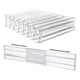 thumbnail image 1 of Adjustable Drawer Organizers, 8-Pack Clear Plastic Dividers for Storage, 1 of 5