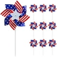 thumbnail image 5 of WLAGOOD 10Pcs Red White Blue Patriotic Plastic Pinwheels with Wood Stakes,Plug-in Yard Wind Spinners for Independence Day & Memorial Day Outdoor Garden Decor, 5 of 6