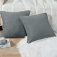 thumbnail image 4 of Home Soft Things Faux Fur Throw Pillow Cover 2 pcs Set - Cloudburst - 20'' x 20'', 4 of 8