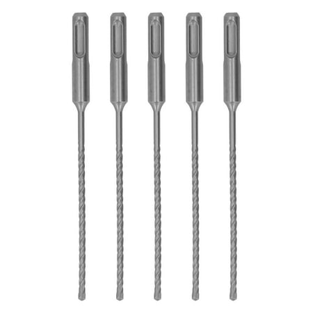 

5 Pcs Rotary Hammer Drill Bit 160mm Length 2 Flute Self Centering Carbide Tip Impact Drill Bits for Brick Stone Concrete 4mm/0.16in