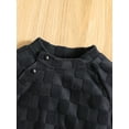 thumbnail image 4 of Gzhioc Baby Boys Girls Two Pieces Clothes Outfit, Round Neck Long Sleeve Checkerboard Textured Tops and Elastic Pants,3-24 Months, 4 of 9