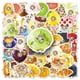 thumbnail image 1 of Paquete de pegatinas divertidas con forma de cabeza de gato, comida y fruta, 50 unidades, 1 of 2