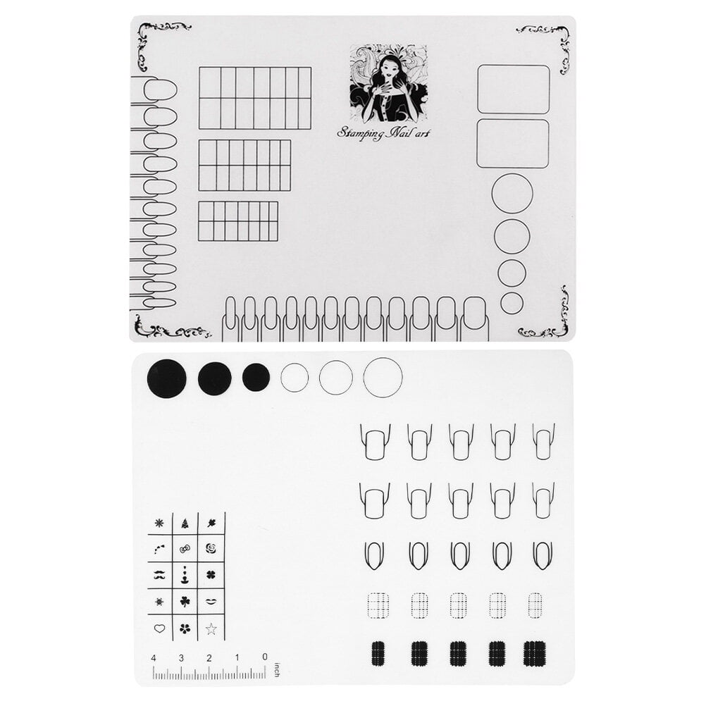 Nail Mat Pad Acrylic Art Hand Coloring Practice Sheet Table Paste Mats