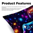 thumbnail image 2 of Game Controller Throw Pillow Inserts Set Covers of 2 Decorative Velvet Throw Pillows with Unique Patterns - 16x16, 18x18, 20x20 Inches for Home Decor and Gifts, 2 of 6