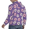 thumbnail image 3 of Hoodies for Men - Funny Cartoon Donut Purple Long Sleeve Comfrt Men'S Fashion Hoodies & Sweatshirts, Sweatshirts for Men Hoodies Pullover Clothing Clothes with Pouch, 3 of 7