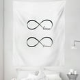 thumbnail image 1 of Love Tapestry, Infinity with Monochrome Design Forever Love Theme Abstract Vintage Valentine, Fabric Wall Hanging Decor for Bedroom Living Room Dorm, 5 Sizes, Black White, by Ambesonne, 1 of 1