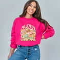 thumbnail image 6 of Aloha Christmas Surfing Santa - Women's Graphic Sweatshirt, 6 of 11