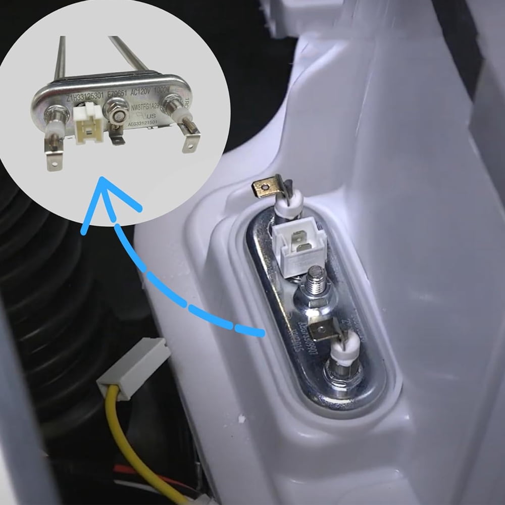 TOP-MAX AEG33121501 Washer Heating Element Thermistor Replacement Part, Thermistor Temperature Sensor fit for LG Washing Machines, Replace WM2277HW/01, WM2501HVA, WM2487HWMA, WM0001HTMA