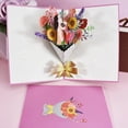 thumbnail image 1 of Tarjeta 3D de flores hecha a mano, tarjetas de flores Pop-Up, tarjetas de felicitación de flores, tarjeta 3D para acción de gracias, cumpleaños, Navidad, Día de la madre, 1 of 4