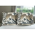 thumbnail image 5 of Ambesonne Wild Mountains Throw Pillow Cover Pack of 4, Boho Night Leopard, 4 Pcs-24" x 24", Sepia Dark Blue Grey, 5 of 5