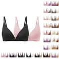 thumbnail image 3 of Women's Sexy Triangle Bralette Comfort Full Coverage Bra Front Close Deep V Seamless Wireless Adjustable Bras, 3 of 4