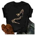 thumbnail image 2 of Puntoco - Blusa informal de manga corta con estampado de tacones altos para mujer Puntoco Puntoco-2963, 2 of 4