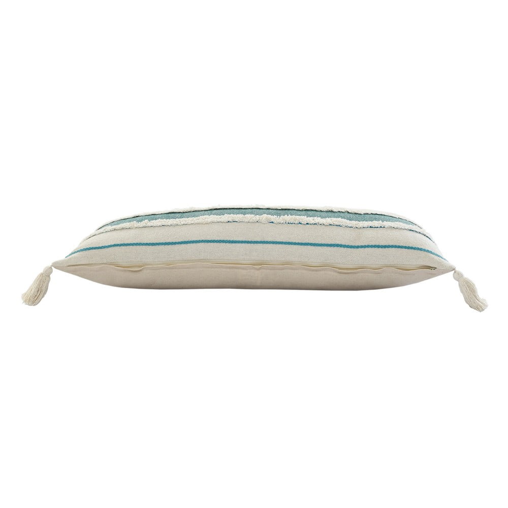 Ox Bay Turquoise Quarry Striped Lumbar Throw Pillow, Blue / White, 14" x 36" Rectangle
