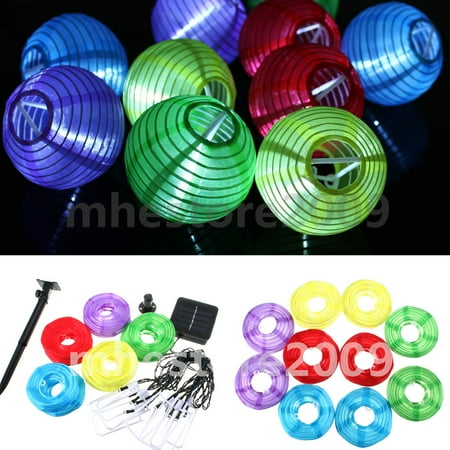 Solar Lights Led Lantern 10 Light Fairy String Solar Lights Led Lantern 10 Light Fairy String Multi Color