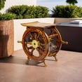 thumbnail image 6 of Nagina International Wooden Hand Crafted Ship Wheel Table Home Decor (16 Inches), 6 of 7
