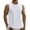 White, variant on Men's Tank Top Solid Color Round Neck Sleeveless Wide Shoulder Quick Dry Breathable Lightweight Summer Gym Fitness Base Layer Training Vest