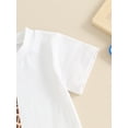thumbnail image 5 of Mevireiy First Birthday Baby Boys Outfit Animal Print Short Sleeve T Shirt Tops Elastic Waist Shorts, 5 of 7