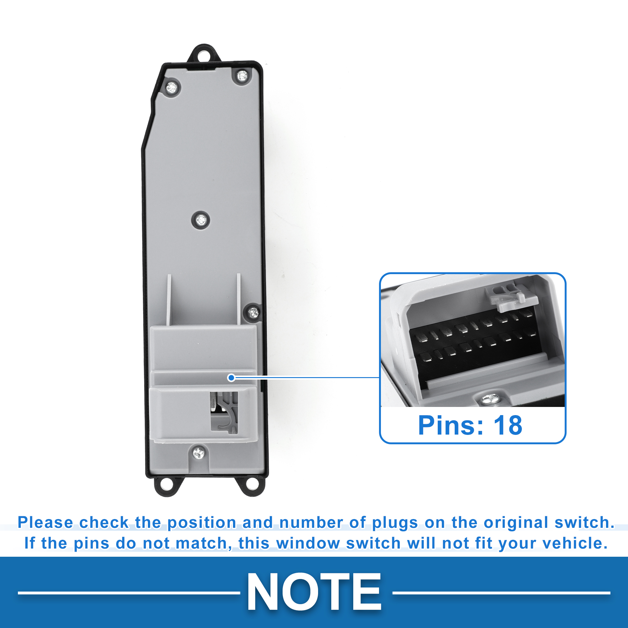 Unique Bargains Power Window Switch Front Left Driver Side for Toyota Avalon 2005-2009