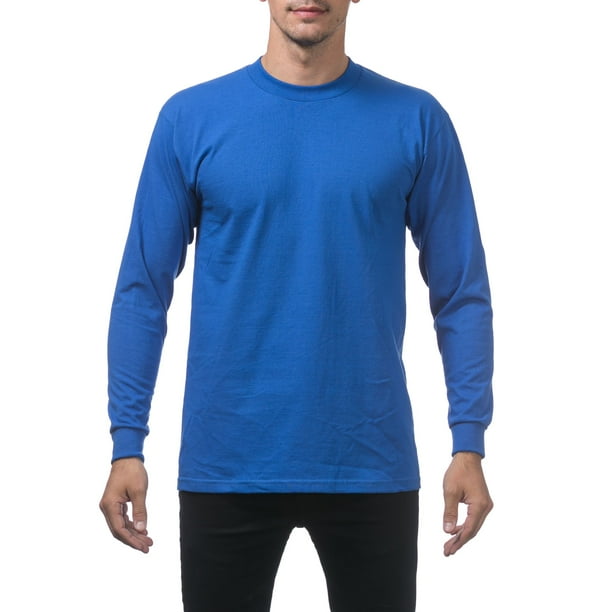 Pro Club - Pro Club Men's Heavyweight Cotton Long Sleeve Crew Neck T ...