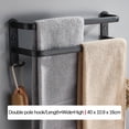 thumbnail image 2 of Toallero de baño, soporte para ropa, gancho para armario, perchero para puerta de baño o cocina 2 capas 40cm, 2 of 9