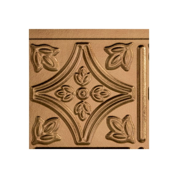 Fasde Style/modèle Traditionnel 1 Panneau de Dosseret en Vinyle Décoratif en Bronze Antique (Échantillon de 6 X 6 Pouces)