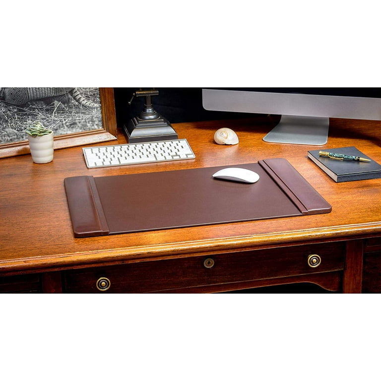 Dacasso Pad With Side Rails Luxury Leather Blotter For Writing