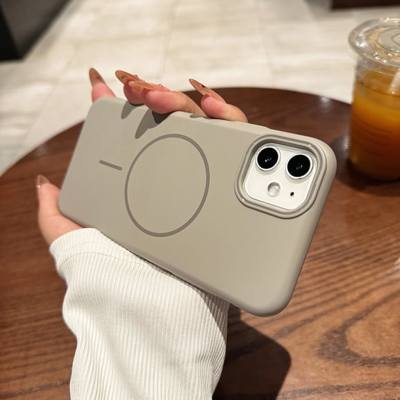 For iPhone XR Magnetic Case, Compatible with Magsafe Slim Fit Anti-Scratch Drop Protection Bumper Rugged Hard PC Back Cover Phone Case for Apple iPhone XR, Gray
