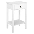thumbnail image 4 of Fithood FCH Two-layer Bedside Cabinet Coffee Table with Drawer White, 4 of 5