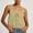 *Khaki, variant on Women's V-Neck Sleeveless Button Down Tank Top, Casual Ruffled Strap Blouse Black,Women's Plus L