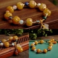 thumbnail image 2 of Pulsera de cuentas de jade de obsidiana negra Feng Shui para atraer riqueza y brazalete de buena suerte Pixiu oso de fresa Hogar, 2 of 3
