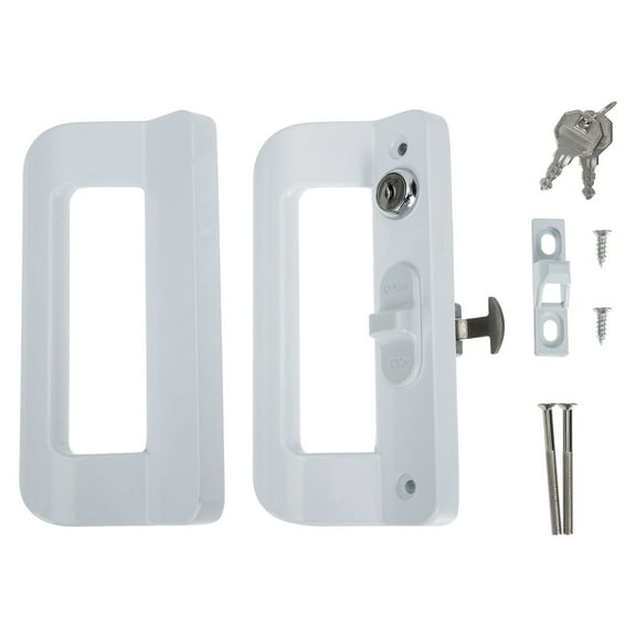 FOMIYES 1 Set Aluminum Alloy Sliding Door Lock Sliding Glass Door Handle Heavy Duty Door Lock
