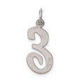 thumbnail image 4 of 925 Sterling Silver Solid Polished Large Script Intial E Charm 21x11mm Wide Pendant Necklace for Women, 4 of 4